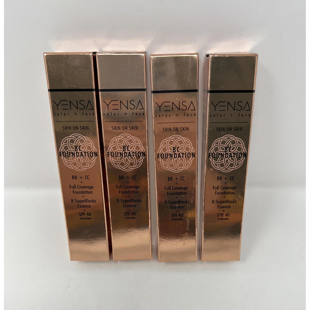 4 X YENSA BC Foundation Deep Warm Full Coverage 1.08 oz / 32mL F68 exp 03/24